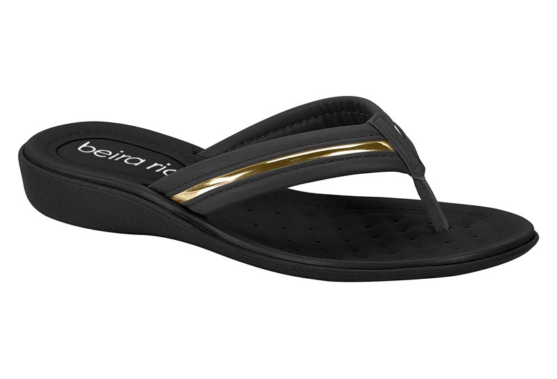 BEIRA RIO / NEGRO/DORADO / CAJA DE 12 PARES