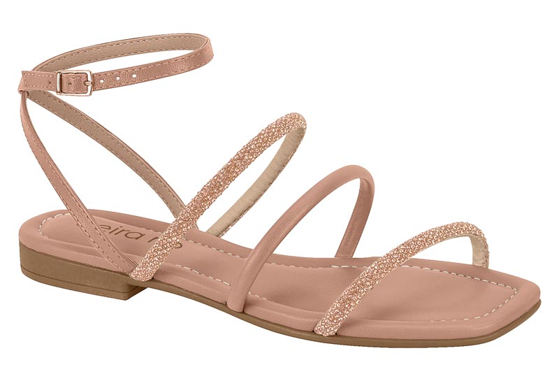 BEIRA RIO / NUDE 658/ORO ROSADO-PLATA / CAJA DE 12 PARES