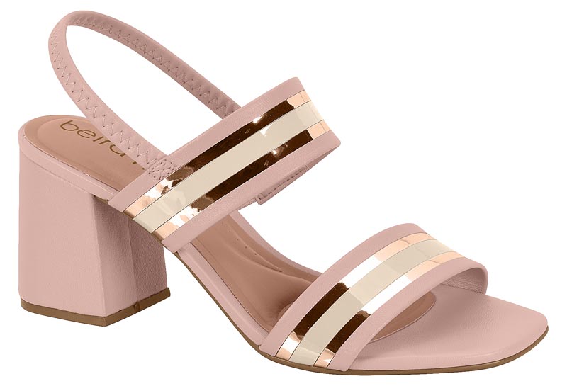 BEIRA RIO / ROSA/ORO ROSADO/CREMA 985 / CAJA DE 12 PARES