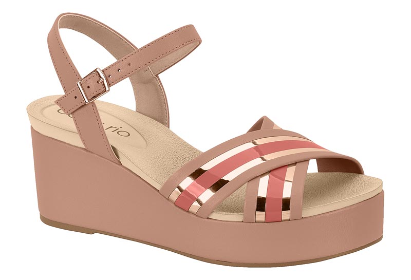 BEIRA RIO / NUDE 658/ORO ROSA/ROSA 1109 / CAJA DE 12 PARES