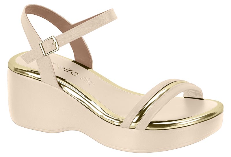 BEIRA RIO / CREMA 985/CREMA 985-DORADO / CAJA DE 6 PARES