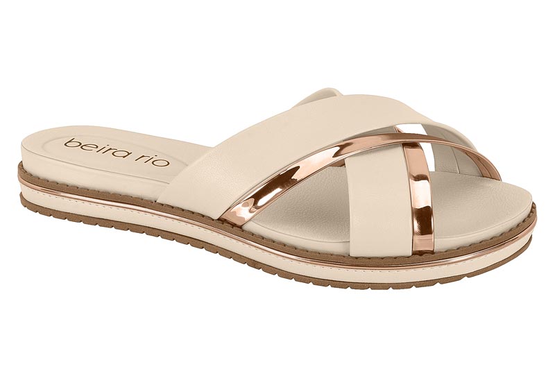 BEIRA RIO / CREMA 985/ORO ROSADO / CAJA DE 12 PARES