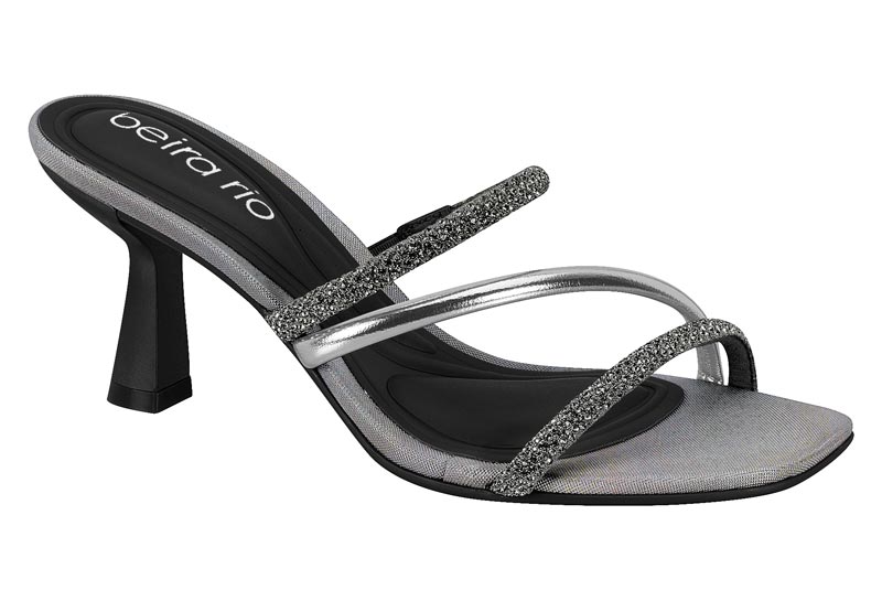BEIRA RIO / NEGRO DIAMANTE-NEGRO DIAMANTE/PLATA / CAJA DE 12 PARES