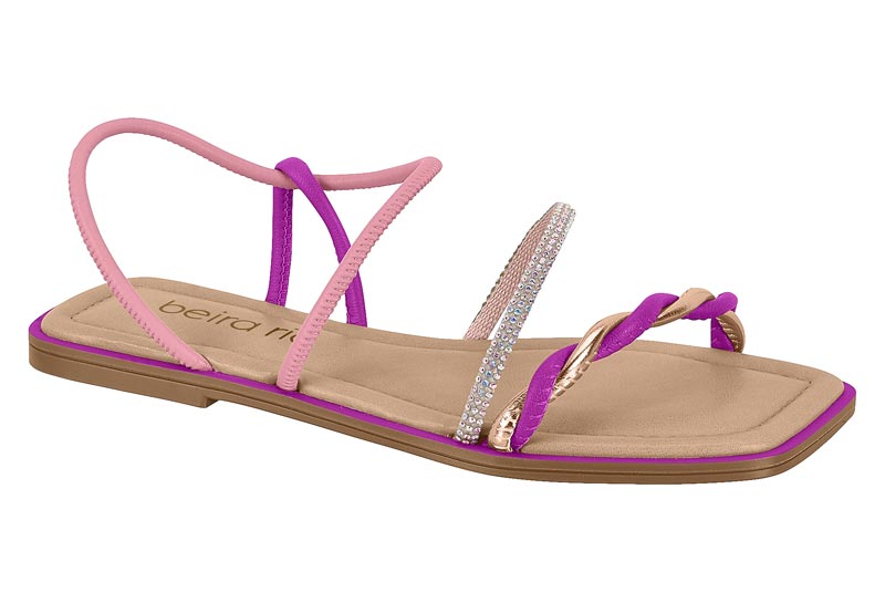 BEIRA RIO / ROSA 1000/ROSA 671-AURORA BOREAL/OURO ROSADO/FUCSIA 1015 / CAJA DE 12 PARES