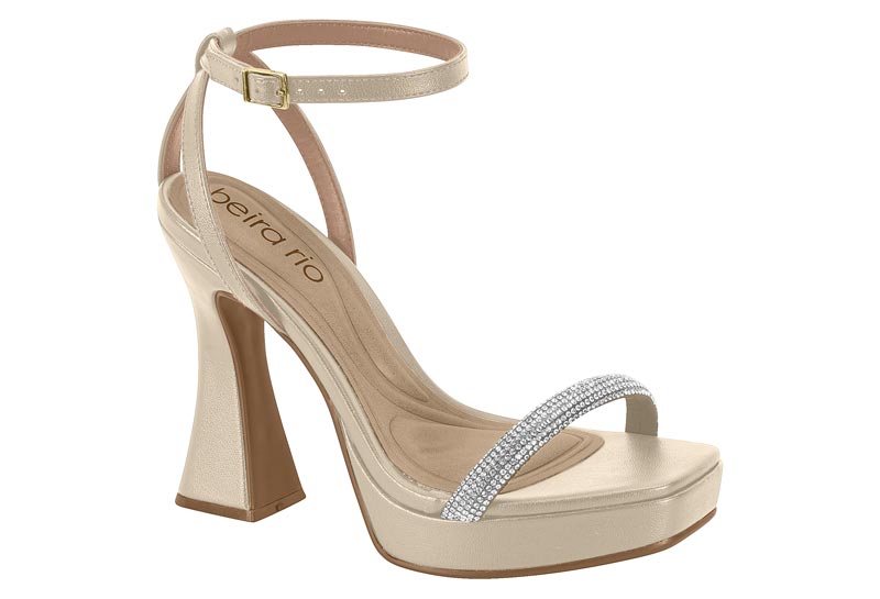 BEIRA RIO / CREMA 985/CRISTAL / CAJA DE 12 PARES