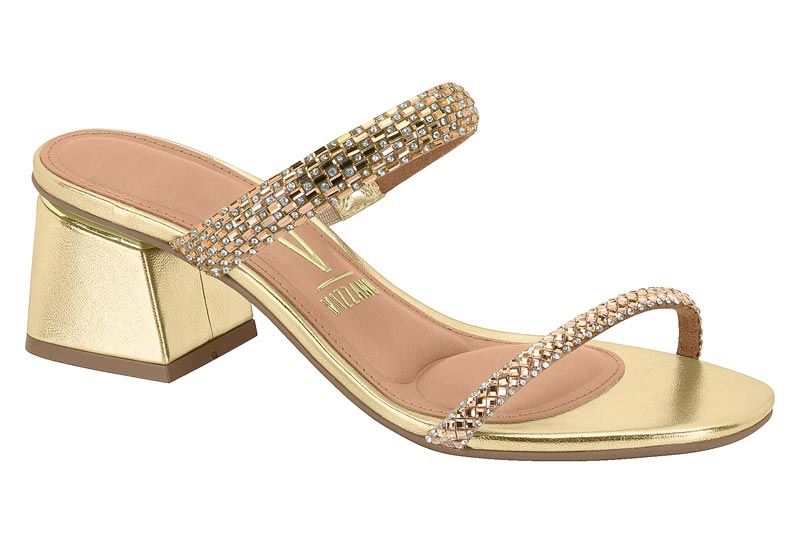 VIZZANO / BEIGE 435 - ORO CLARO-CRISTAL/DORADO / CAJA DE 8 PARES