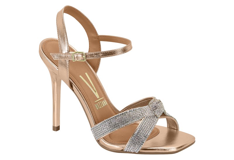 VIZZANO / ORO ROSADO/CRISTAL / CAJA DE 8 PARES