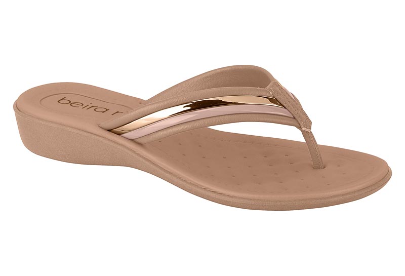 BEIRA RIO / NUDE/ROSADO/ ORO ROSADO / CAJA DE 8 PARES