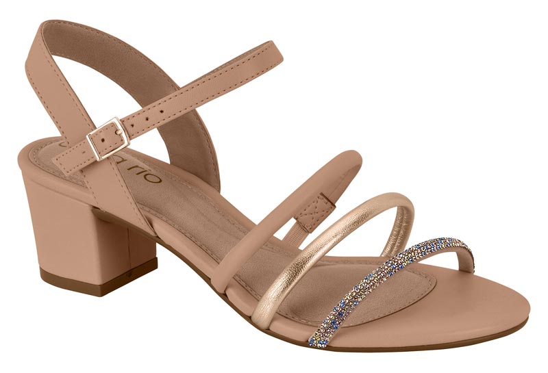 BEIRA RIO / DESNUDO 658/ORO ROSA/AZUL VERDE-ORO ROSA / CAJA DE 8 PARES