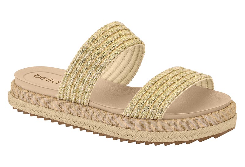 BEIRA RIO / NATURAL/DORADO/BEIGE / CAJA DE 8 PARES