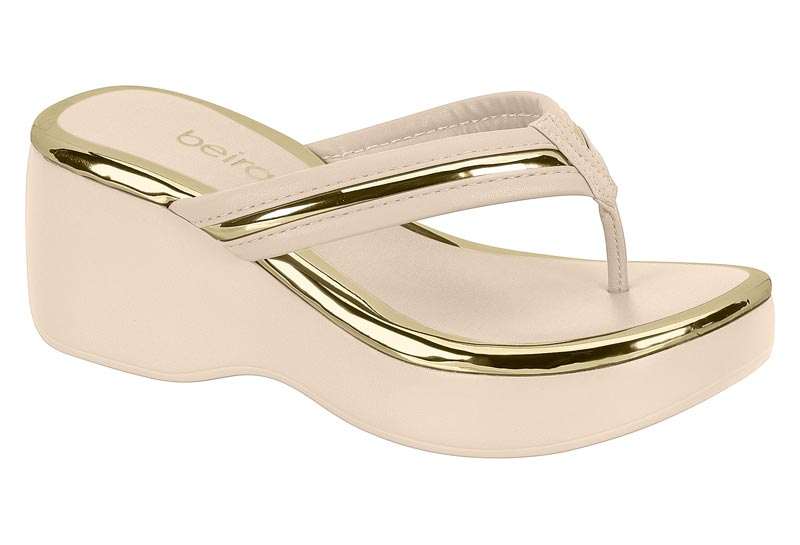 BEIRA RIO / CREMA 985-DORADO / CAJA DE 12 PARES