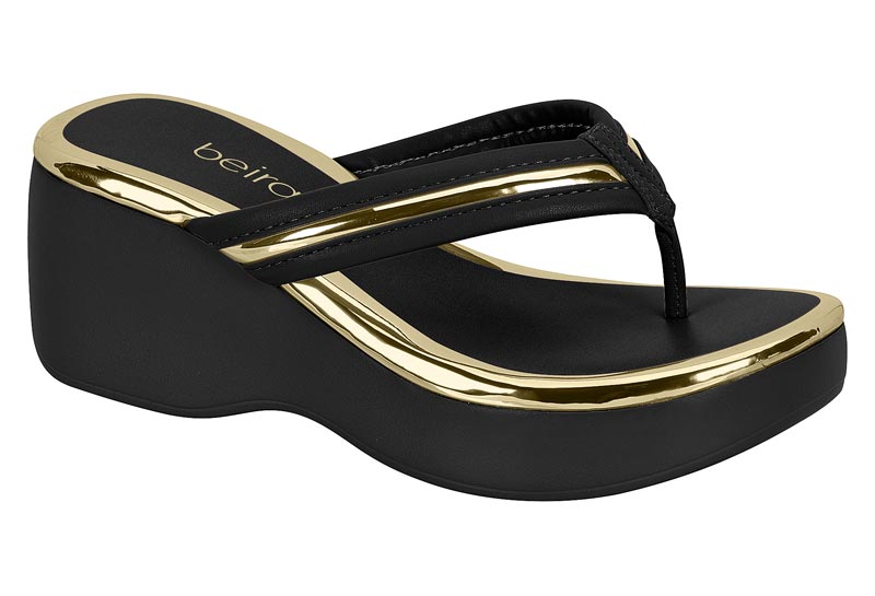 BEIRA RIO / NEGRO/DORADO / CAJA DE 12 PARES