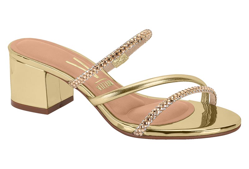 VIZZANO / BEIGE 435 - ORO CLARO-CRISTAL/DORADO / CAJA DE 8 PARES