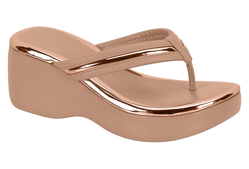 BEIRA RIO / NUDE 658-ORO ROSA / CAJA DE 8 PARES