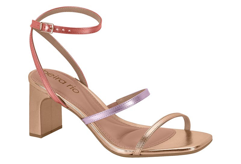 BEIRA RIO / ROSA 1109/ROSA/ORO ROSADO / CAJA DE 8 PARES