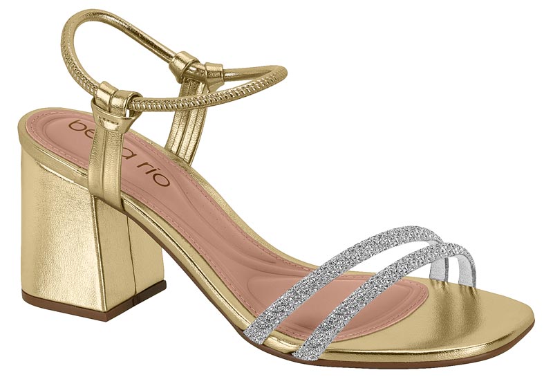 BEIRA RIO / CRISTAL-PLATA/DORADO / CAJA DE 8 PARES