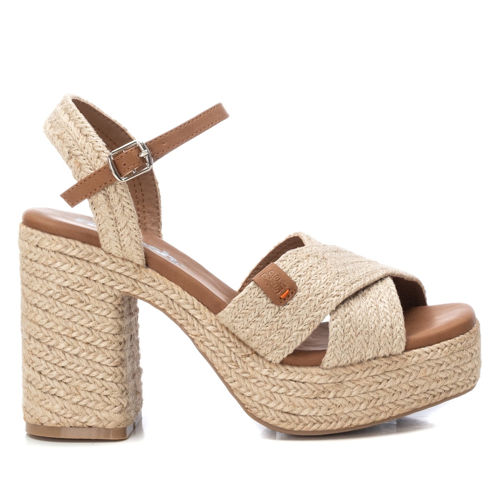 REFRESH / SANDALIA SRA TEXTIL BEIGE / CAJA DE 8 PARES