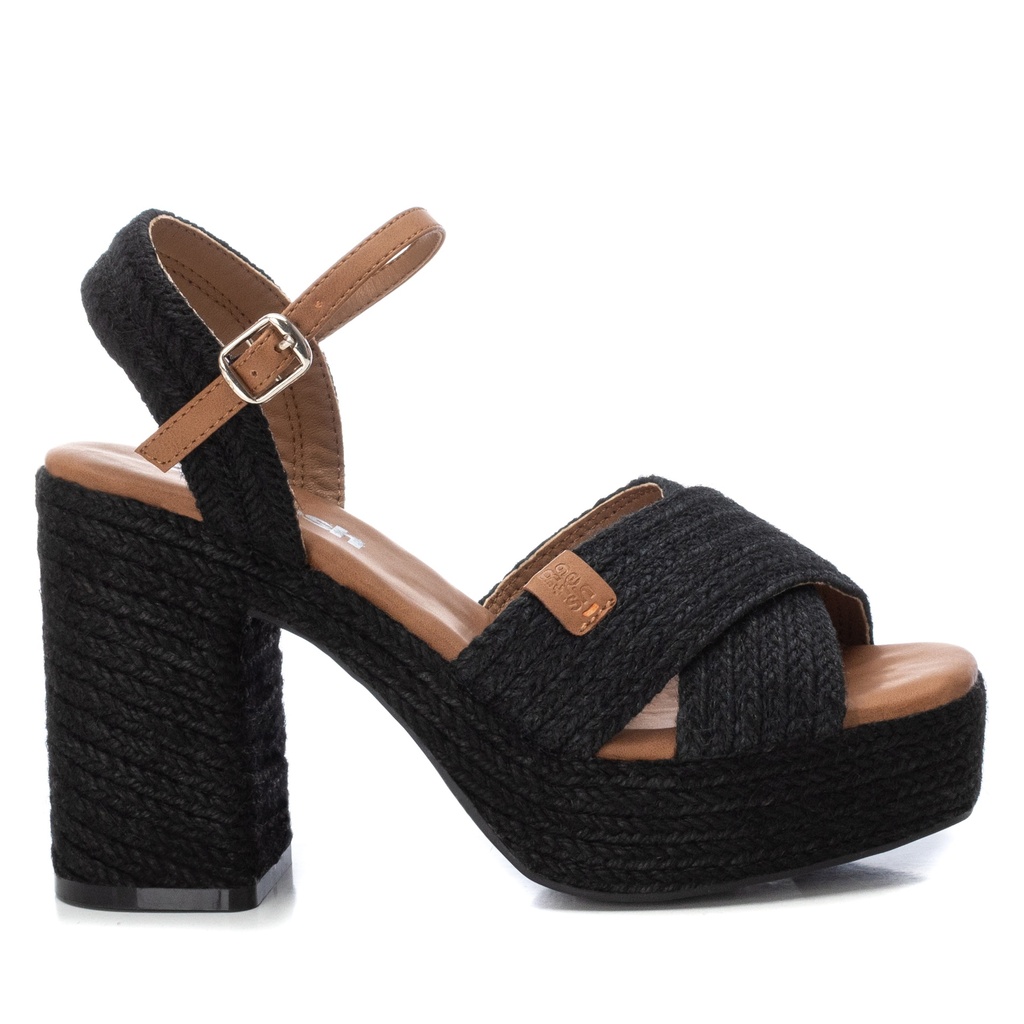REFRESH / SANDALIA SRA TEXTIL NEGRO / CAJA DE 8 PARES