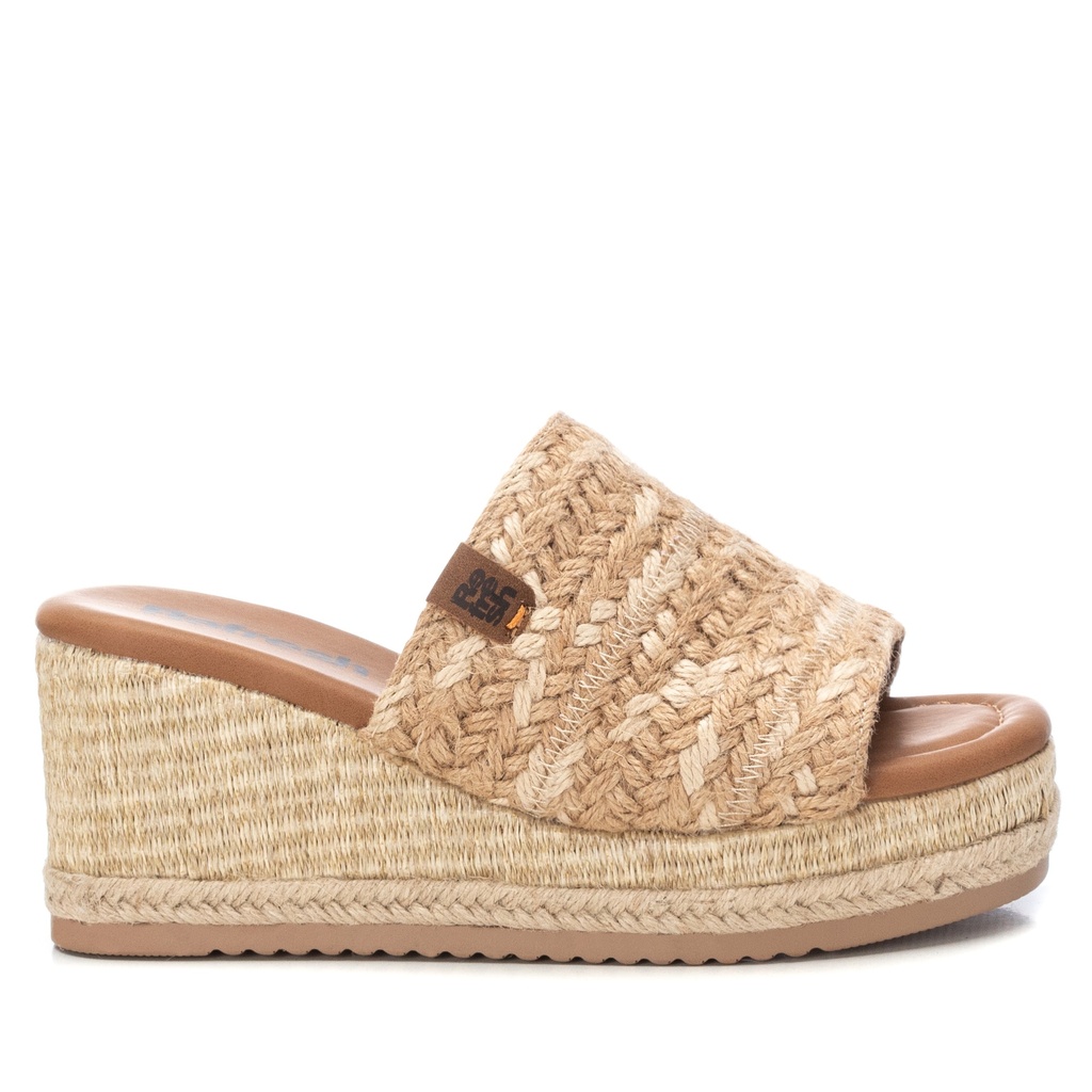 REFRESH / SANDALIA SRA TEXTIL TAUPE / CAJA DE 8 PARES