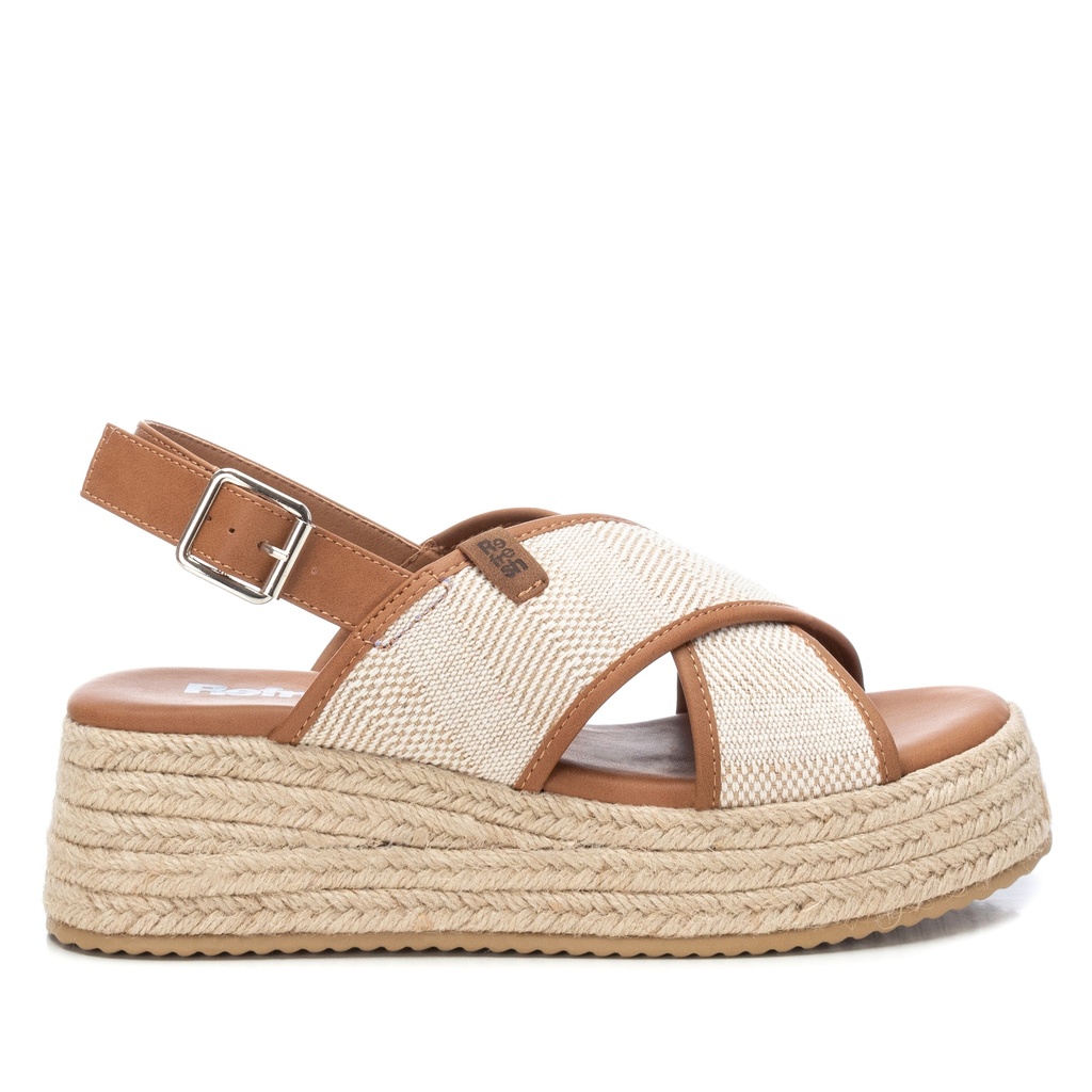 REFRESH / SANDALIA SRA TEXTIL BEIGE / CAJA DE 8 PARES