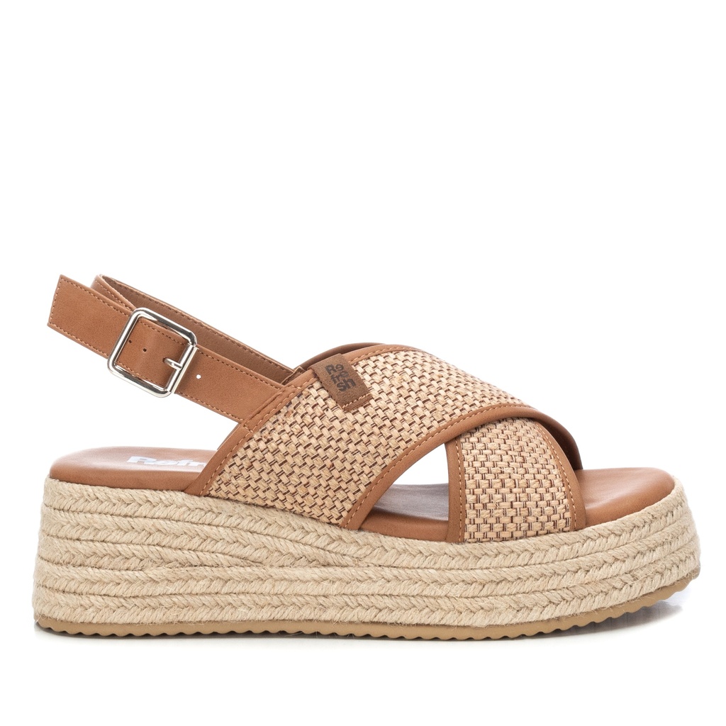 REFRESH / SANDALIA SRA TEXTIL TAUPE / CAJA DE 8 PARES