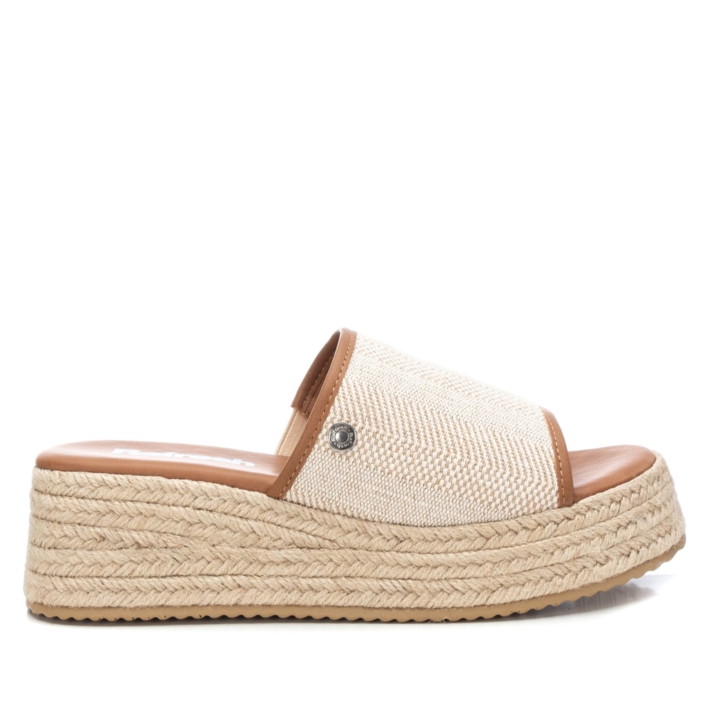 REFRESH / SANDALIA SRA TEXTIL BEIGE / CAJA DE 8 PARES