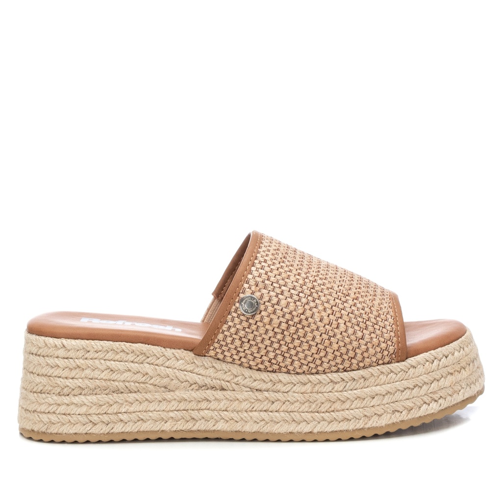 REFRESH / SANDALIA SRA TEXTIL TAUPE / CAJA DE 8 PARES