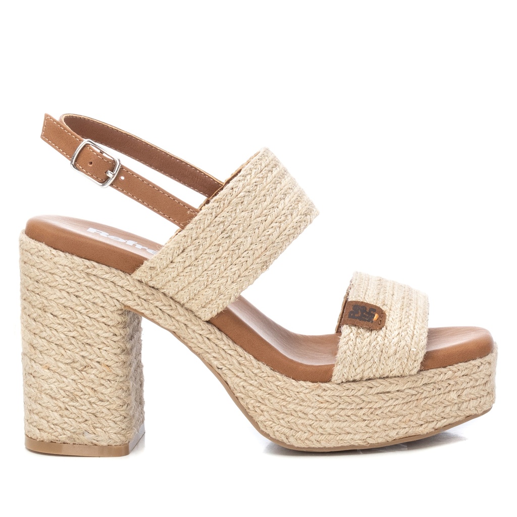 REFRESH / SANDALIA SRA TEXTIL BEIGE / CAJA DE 8 PARES