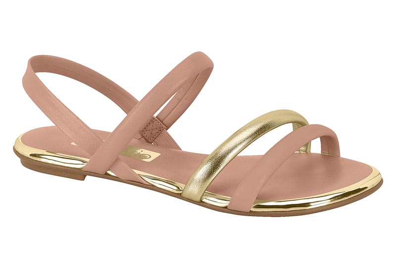 BEIRA RIO / NUDE/DORADO / CAJA DE 12 PARES