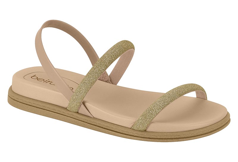 BEIRA RIO / DORADO/BEIGE / CAJA DE 12 PARES