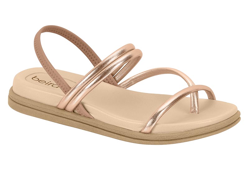 BEIRA RIO / NUDE/ORO ROSADO / CAJA DE 12 PARES