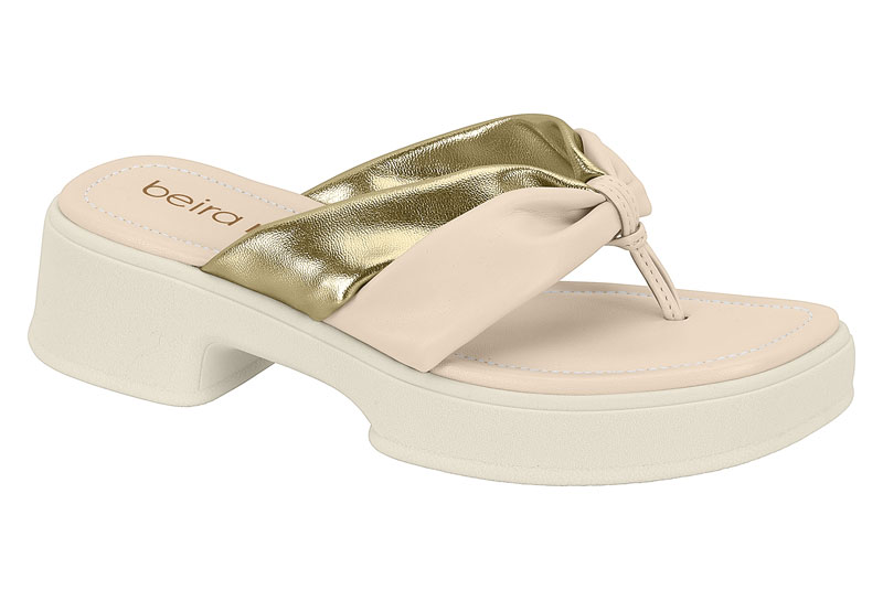 BEIRA RIO / ORO/ CREMA 985 / CAJA DE 8 PARES