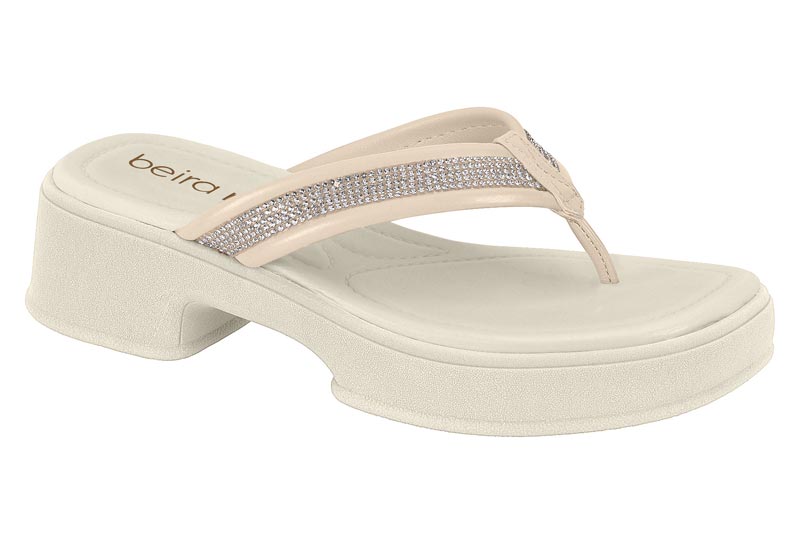 BEIRA RIO / CREMA 985/CRISTAL / CAJA DE 12 PARES