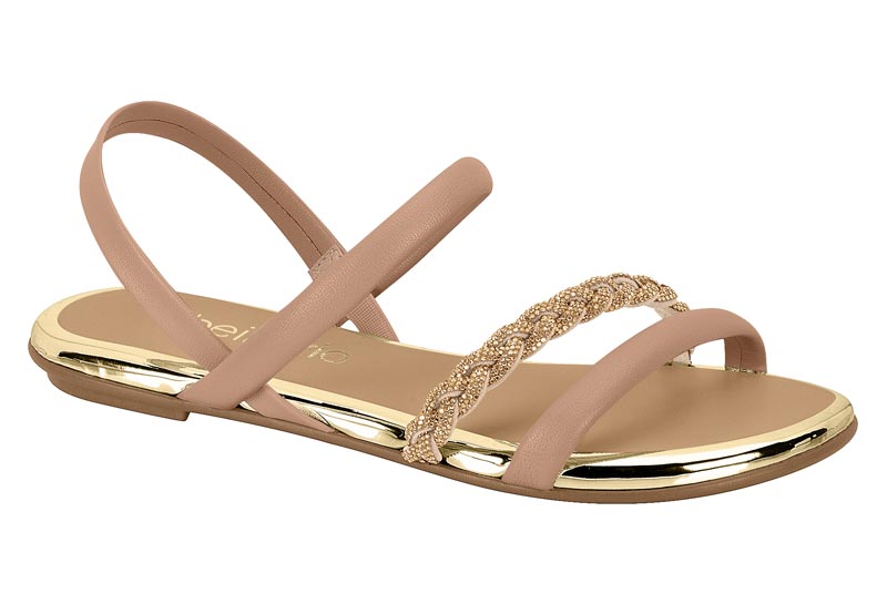 BEIRA RIO / NUDE/DORADO / CAJA DE 12 PARES