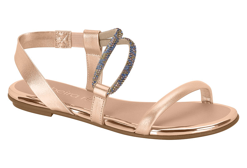 BEIRA RIO / ORO ROSA/AZUL-VERDE-ORO ROSA / CAJA DE 12 PARES