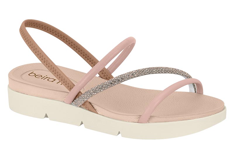 BEIRA RIO / NUDE 658/ROSA/ORO ROSADO-PLATA / CAJA DE 12 PARES