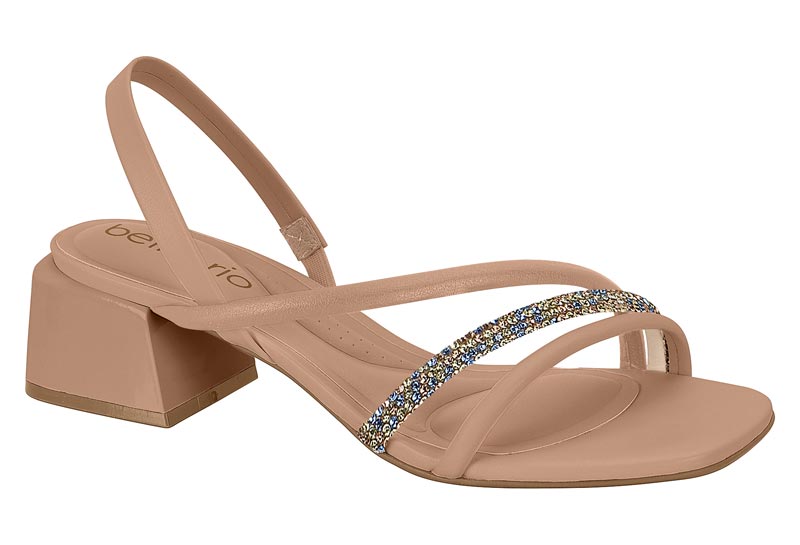 BEIRA RIO / NUDE 658/AZUL-VERDE ORO ROSADO / CAJA DE 12 PARES