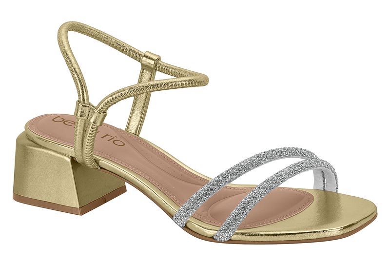 BEIRA RIO / DORADO/CRISTAL-PLATA / CAJA DE 12 PARES