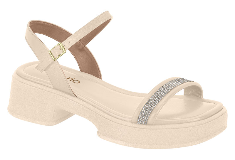 BEIRA RIO / CREMA 985/CRISTAL / CAJA DE 12 PARES