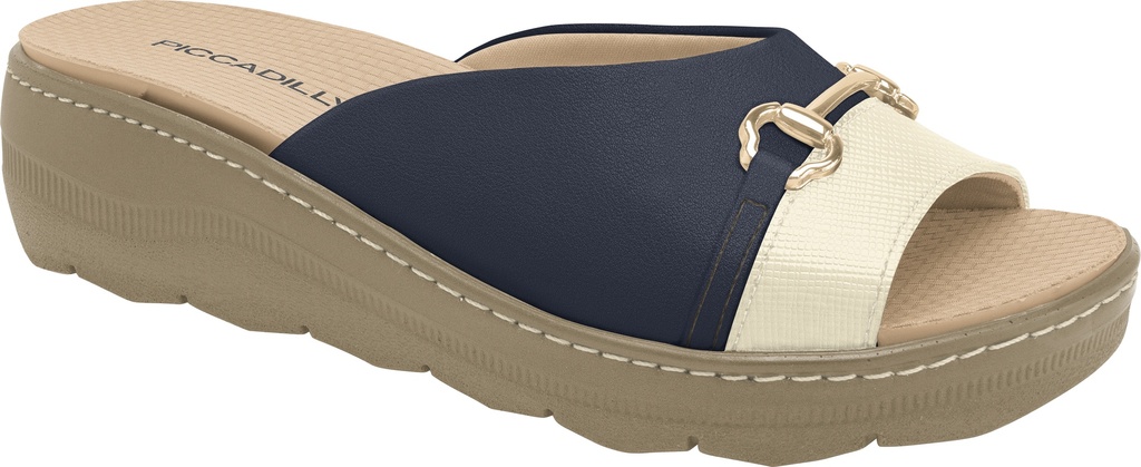 568060 / PICCADILLY / NAP STR SOF NAV/NAP LUX LNH OFF WHI / CAJA DE 9 PARES