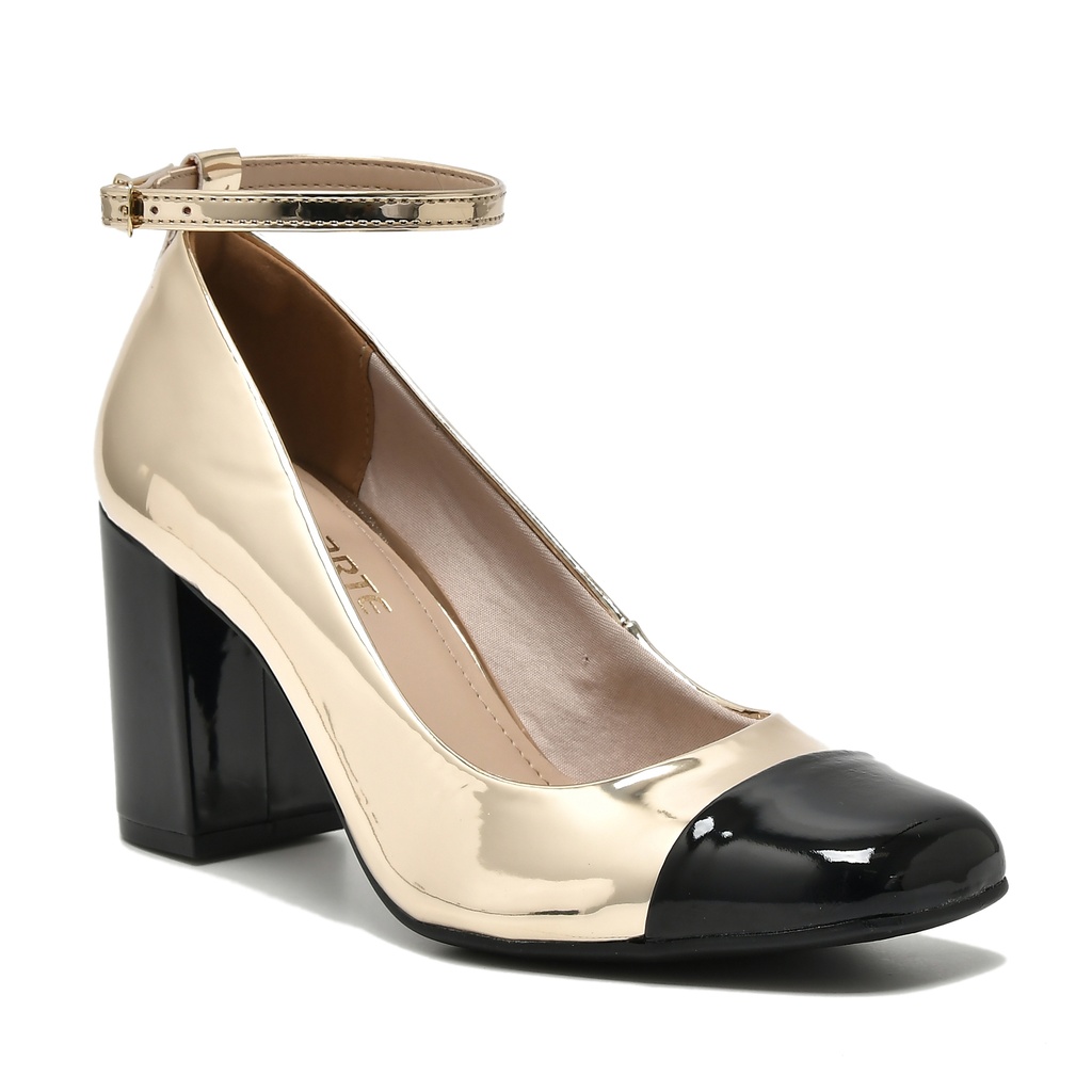 062-001-01 / VIA MARTE / PRETO/DOURADO/PRETO / CAJA DE 12 PARES