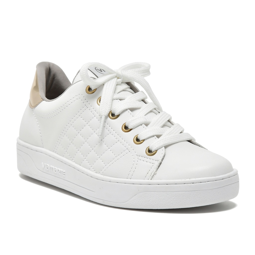 020-001-01 / VIA MARTE / BRANCO/DOURADO / CAJA DE 12 PARES