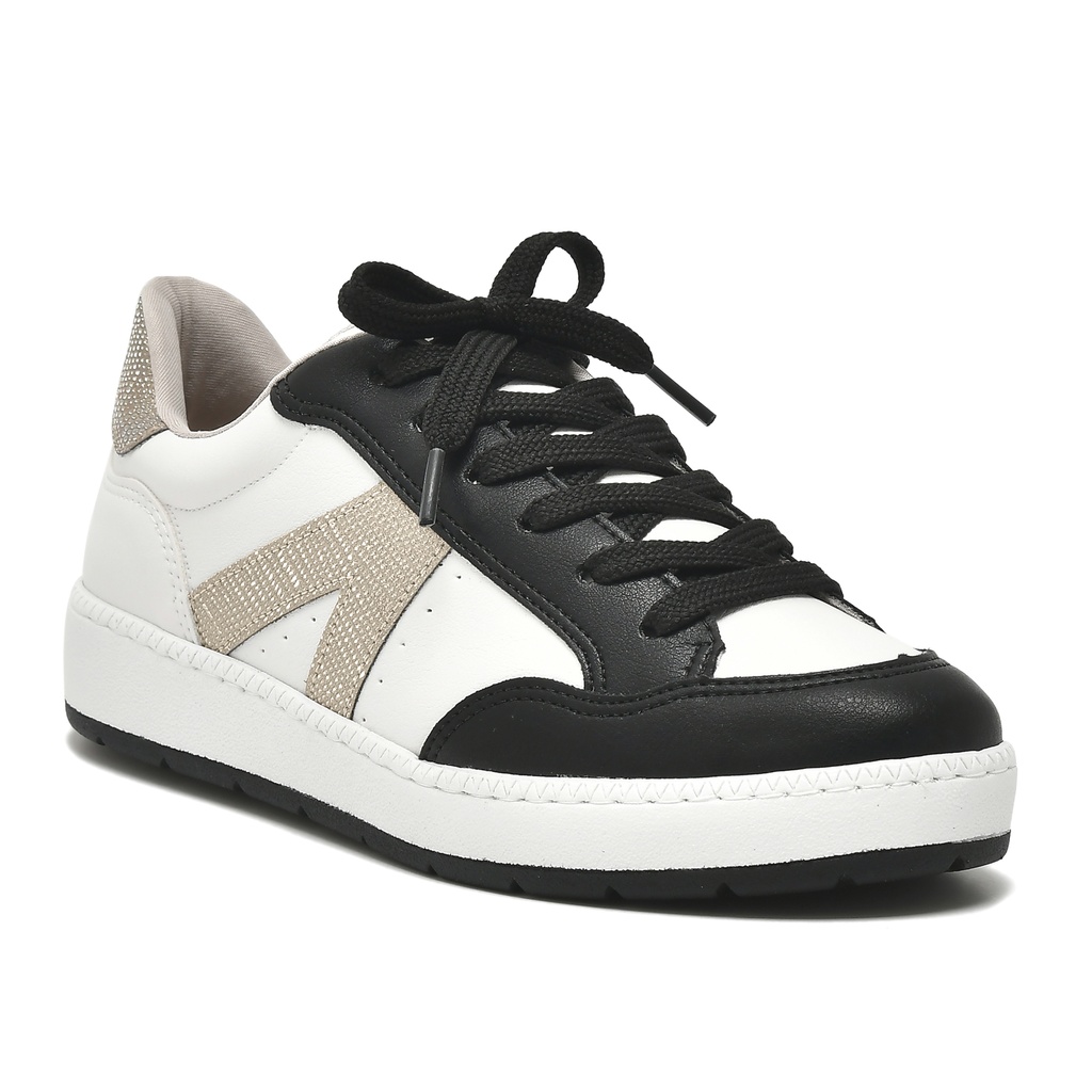 076-001-01 / VIA MARTE / PRETO/BRANCO/GOLD/GOLD / CAJA DE 12 PARES