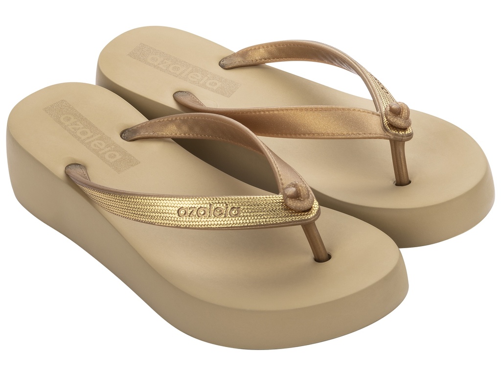 18500_91329 / GRENDENE / ORO/BEIGE / CAJA DE 6 PARES