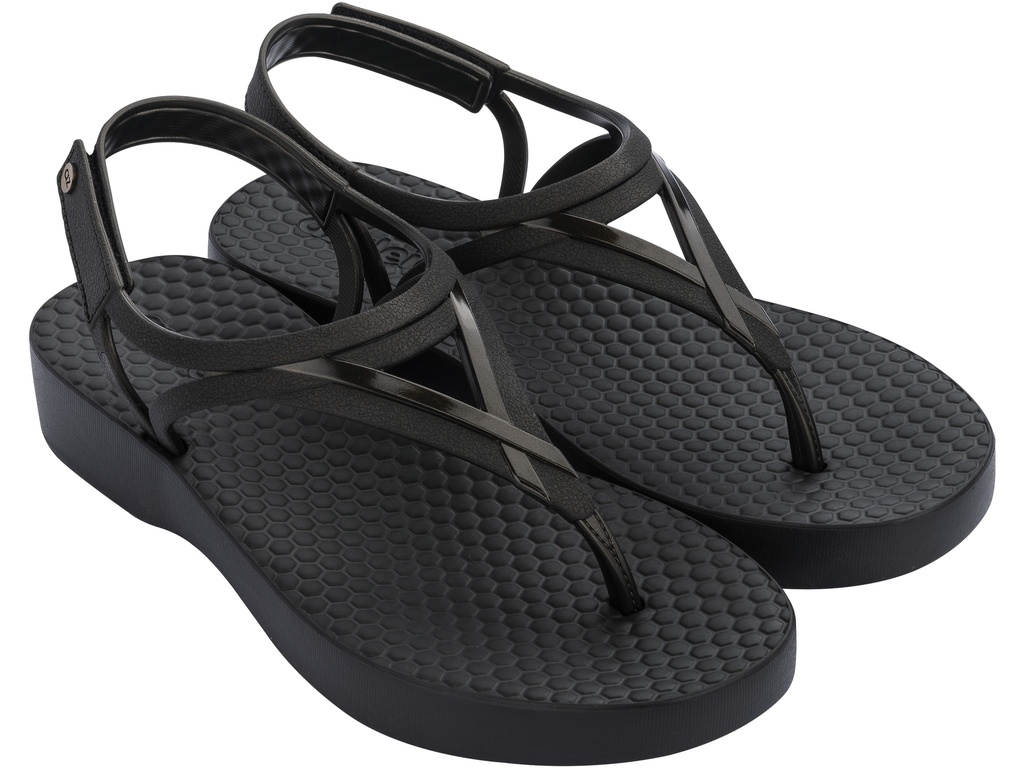 18531_AE011 / GRENDENE / NEGRO/ORO / CAJA DE 6 PARES