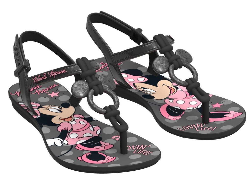 22678_AE152 / GRENDENE / NEGRO/ROSA / CAJA DE 6 PARES