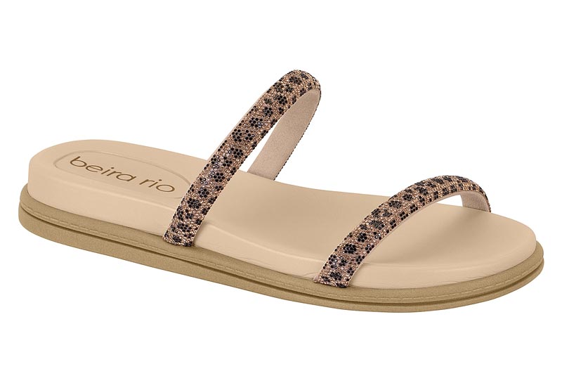 BEIRA RIO / OURO ROSADO-PRETO / TIRA PRONTA OUNCE / CAJA DE 12 PARES