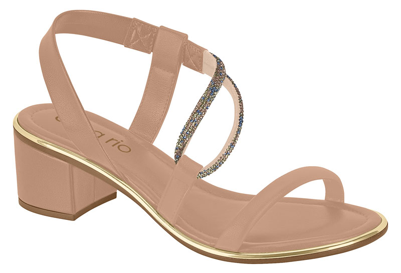 BEIRA RIO / NUDE 658/AZUL-VERDE ORO ROSADO / CAJA DE 7 PARES