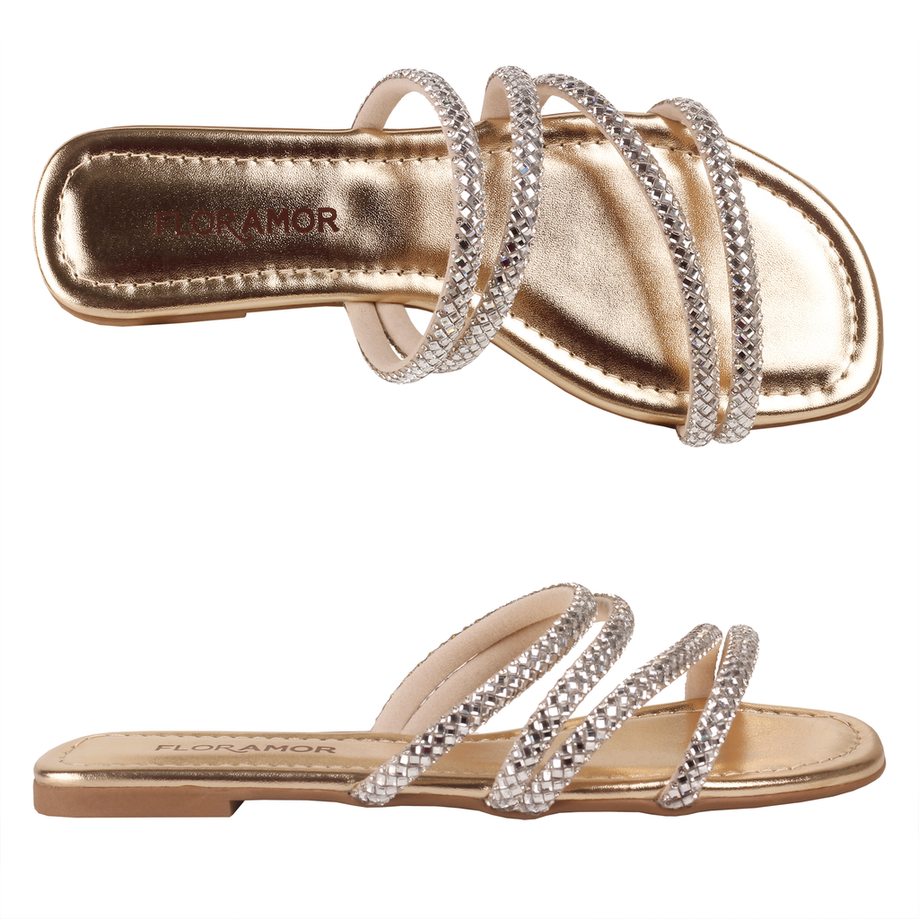 MARYFER / CRISTAL BEGE METALIC OURO LIGHT /  CAJA DE 12 PARES