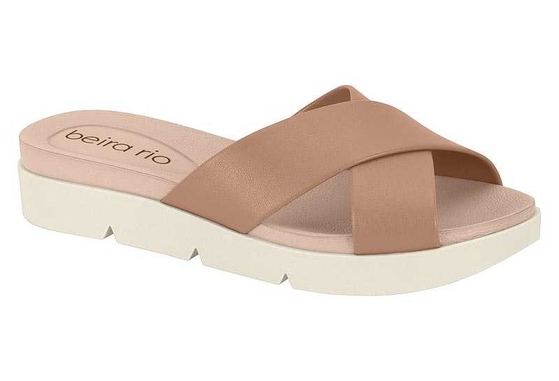 BEIRA RIO / NUDE/BLANCO OFF / CAJA DE 12 PARES